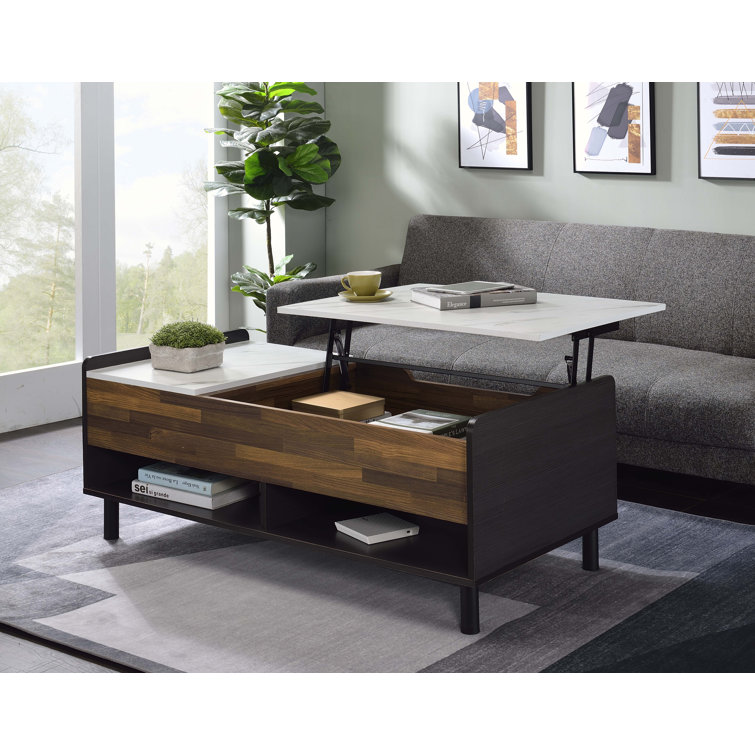 Ebern Designs Table Basse Pieds Avec Rangement Battifora Wayfair